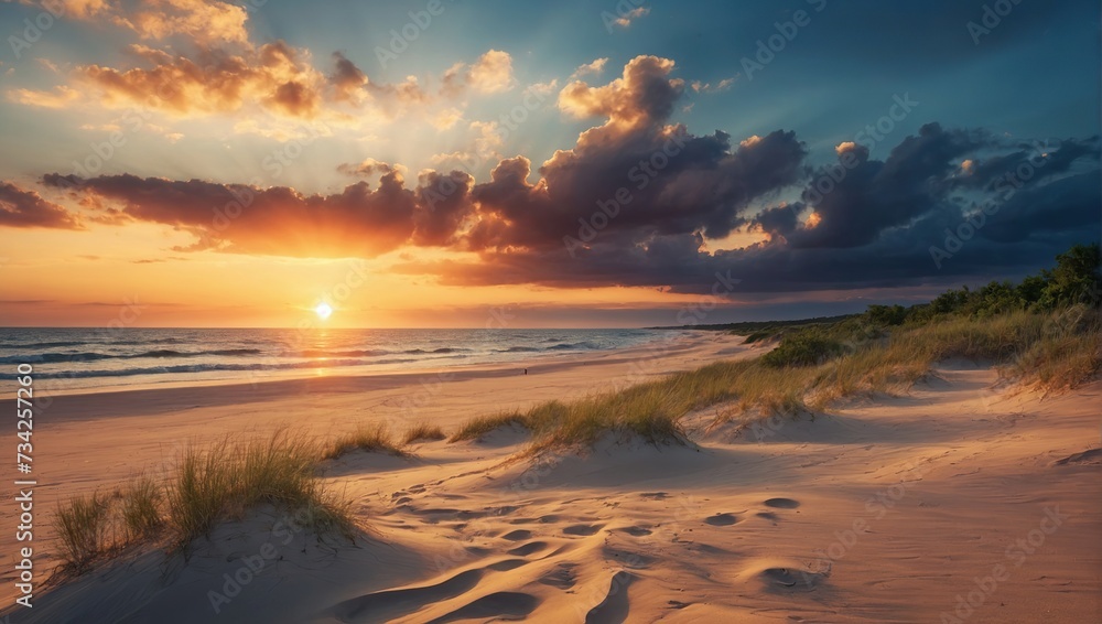 Sunset at the dune beach