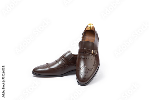 Photography Male fashion with shoes on white