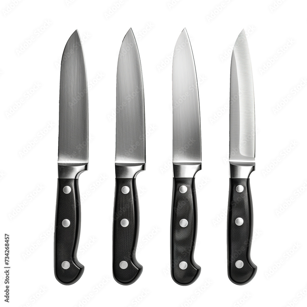 Knife set isolated on transparent background Knife set isolated on transparent background