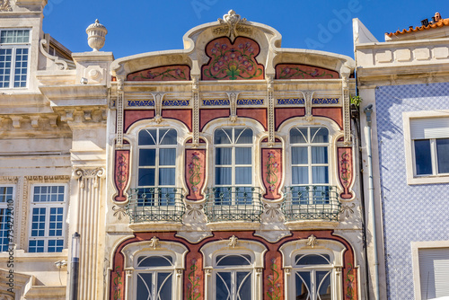Buildings by the canal of Aveiro, Portugal