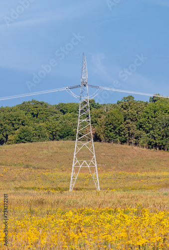 Power Lines Across Nachusa Grasslands photo