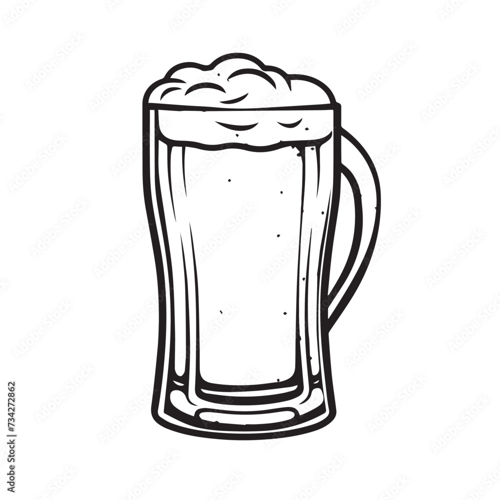 Beer in cartoon, doodle style . Image for t-shirt, web, mobile apps and ui. Isolated 2d vector illustration in logo, icon, sketch style, Eps 10, black and white. AI Generative Beer in cartoon, doodle style . Image for t-shirt, web, mobile apps and ui. Isolated 2d vector illustration in logo, icon, sketch style, Eps 10, black and white. AI Generative