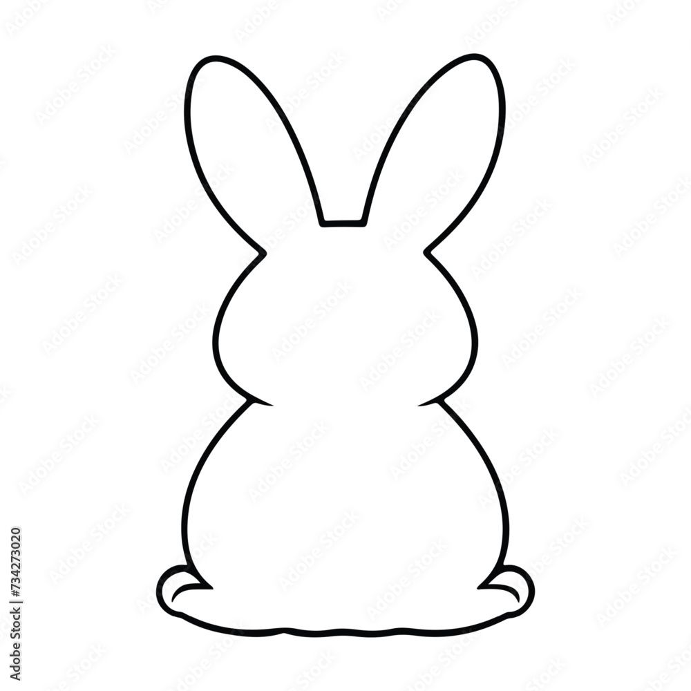 Fototapeta premium Easter egg with bunny ears, Easter egg with bunny ears illustration