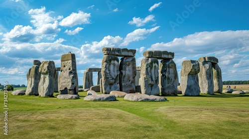 Famous Stonehenge ancient mystery site in England UK.