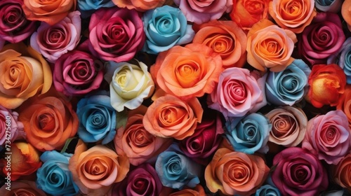colorful rose flower pattern