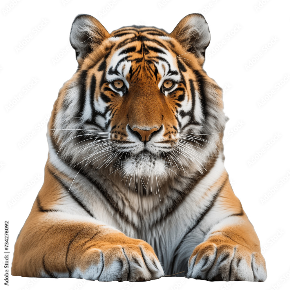 Obraz premium Amur wild tiger isolated image