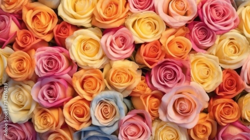 colorful rose flower pattern