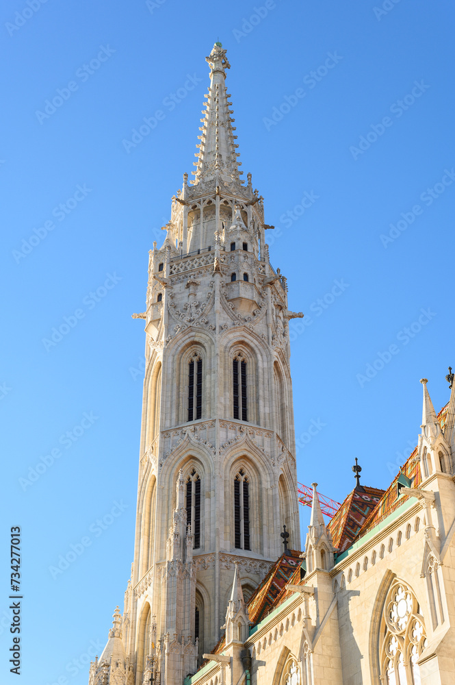 Fototapeta premium Matthias Church in Fisherman Bastion. Budapest, Hungary