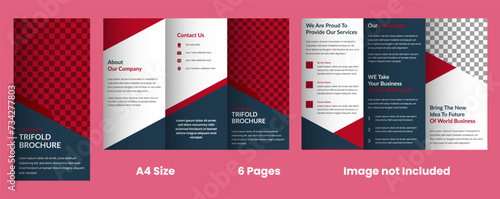 Vector creative corporate business trifold brochure template