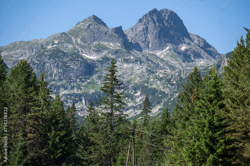 Fototapeta premium Landscape of Rila Mountain near Malyovitsa hut, Bulgaria