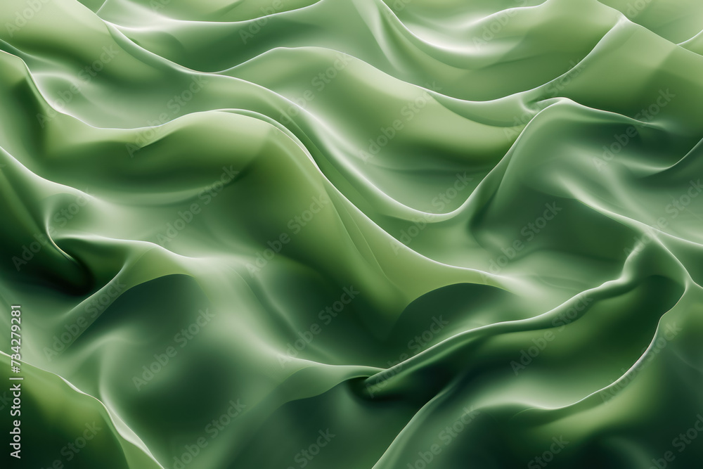 Fototapeta premium dynamic wave pattern in shades of green