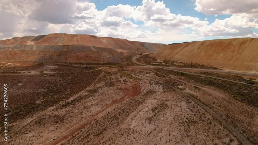 Aerial: Drone Forward Idyllic Shot Of Tranquil Semi Arid Desert Under Clouds In Sky - Ely, Nevada Aerial: Drone Forward Idyllic Shot Of Tranquil Semi Arid Desert Under Clouds In Sky - Ely, Nevada