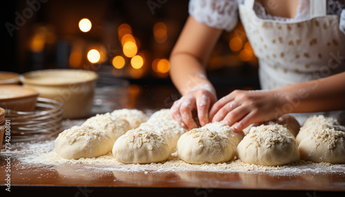 Homemade bread, sweet and fresh, baked with love generated by AI