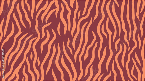 Vector background of abstract waves. Doodle style. Groovy 70s color background. Abstract Sweet Texture. Grunge texture. Minimalistic colorful cover. Noodle Ramen Pattern background. Seamless.