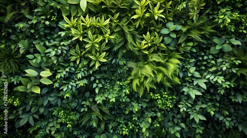 Herb wall  plant wall  natural green wallpaper and background generative ai