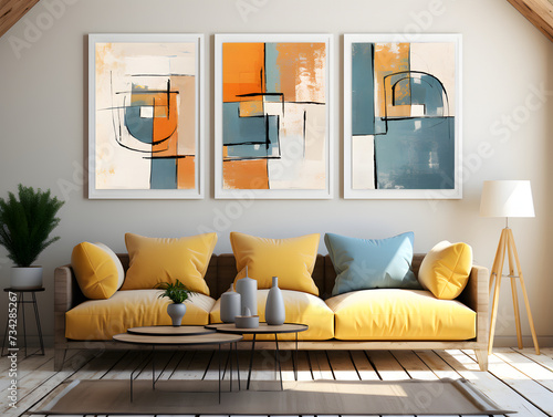 cw3 abstract painting trio