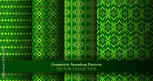 Contemporary geometry chevron seamless ornament collection. Scottish motif et...