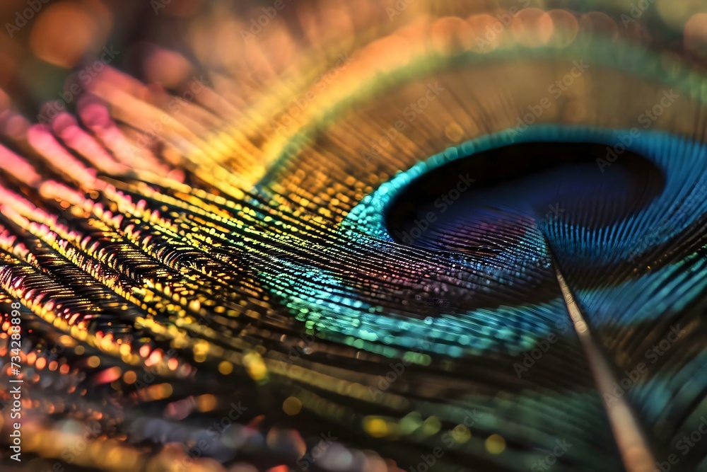 Naklejka premium a close up of a peacock's feathers feathers