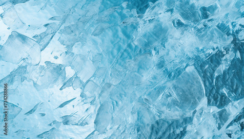 Wallpaper Mural Blue ice reflects the winter refreshing, turquoise colored nature generated by AI Torontodigital.ca