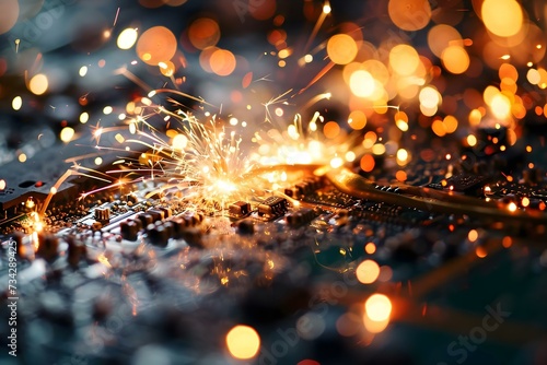 a close up of a sparkler on a table