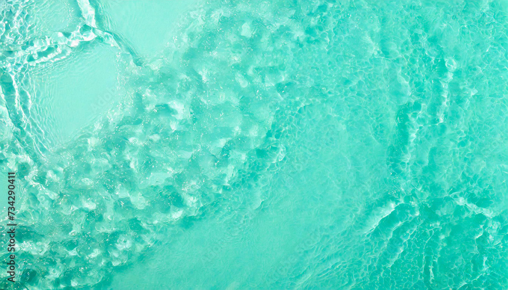 16:9 widescreen abstract mint blue background, water surface