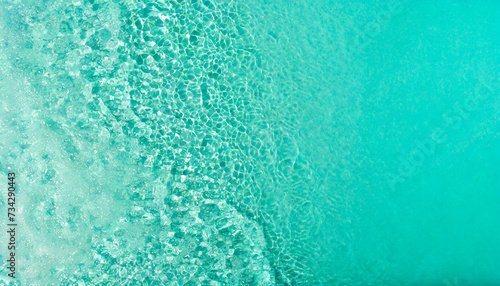 16:9 widescreen abstract mint blue background, water surface