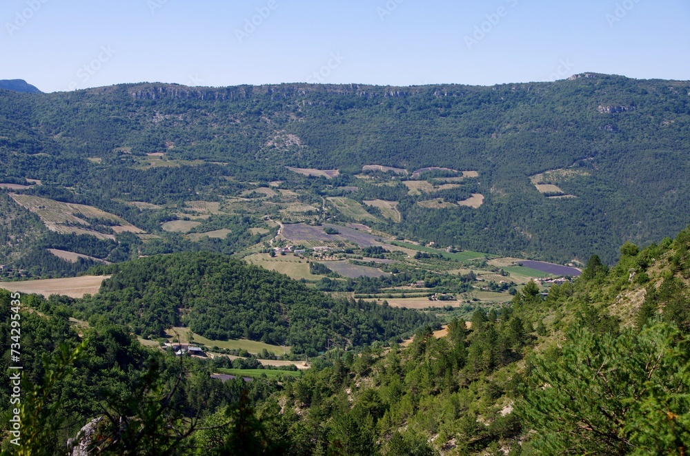 Landscape in the Baronnies in the South East of France, Europe