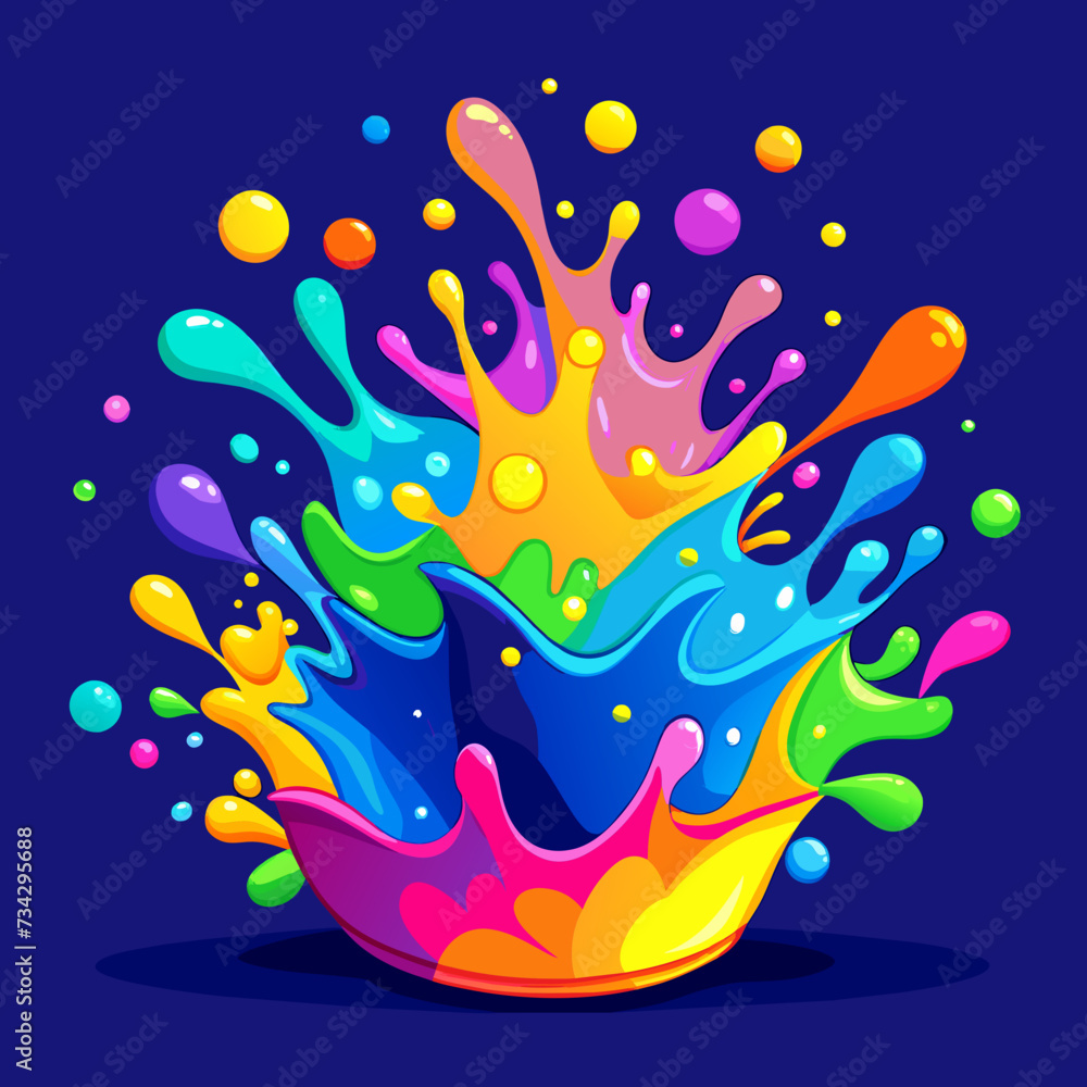 Fototapeta premium illustration of a splash of paint