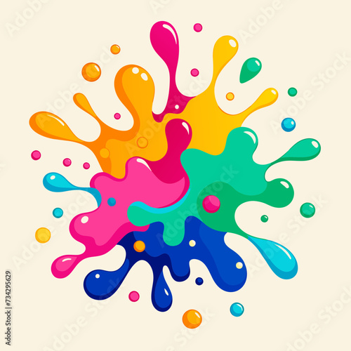 illustration of a splash of paint