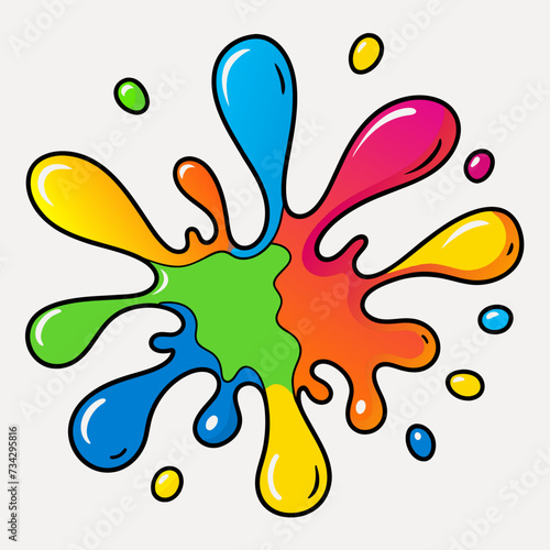 illustration of a splash of paint