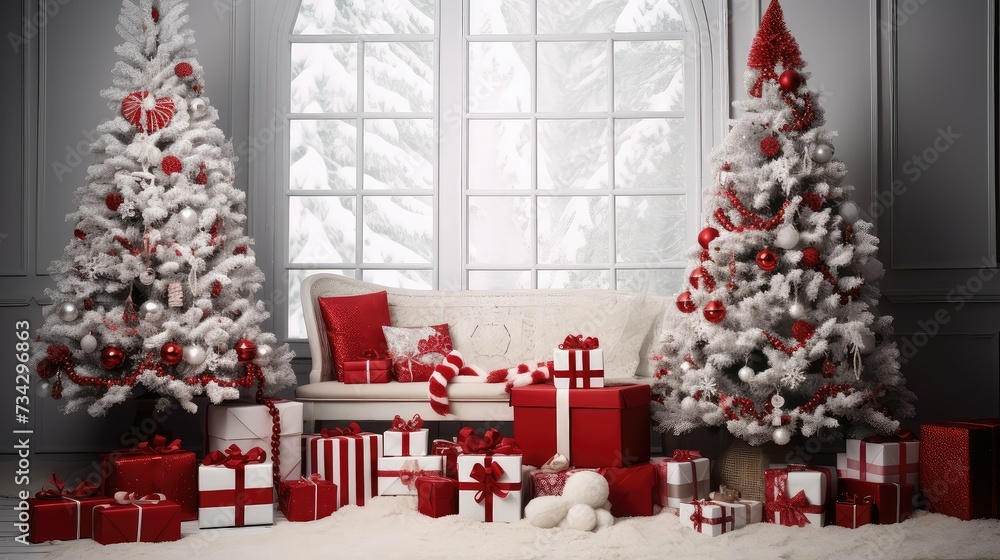 christmas red and white holiday