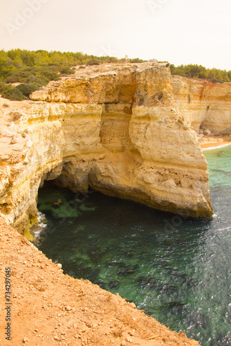 View of a beach in Algarve, Portugal