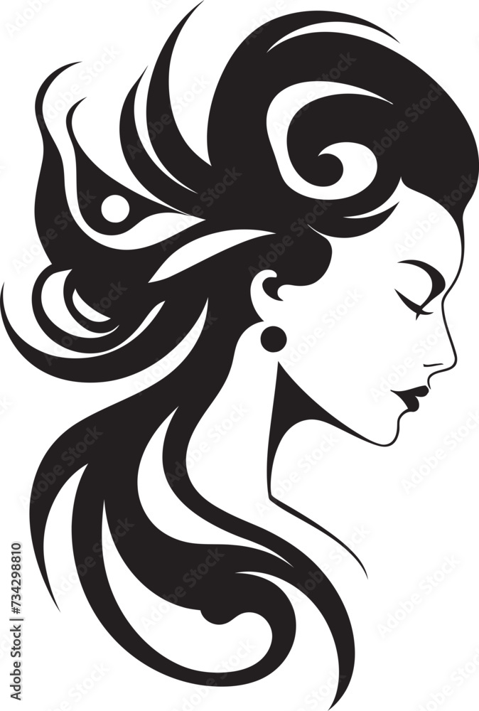 Ink Impressions Intriguing Abstract Woman Face Symbol Shadowed Splendor Refined Vector Graphic of Black Woman Face Ink Impressions Intriguing Abstract Woman Face Symbol Shadowed Splendor Refined Vector Graphic of Black Woman Face