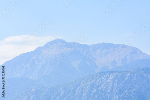View on Tahtali mountain not far from Kemer town. Antalya province, Turkey © ihorbondarenko