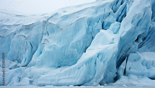 Majestic mountain peak, frozen landscape, tranquil scene, turquoise colored water generated by AI © Jeronimo Ramos