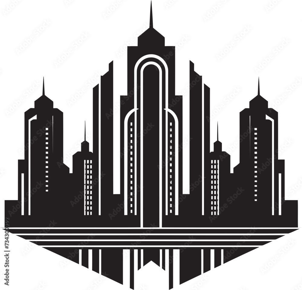 Ebony Elegance Refined Black Cityscape Graphic Chic Urban Impressions Modern Black Vector Design Ebony Elegance Refined Black Cityscape Graphic Chic Urban Impressions Modern Black Vector Design
