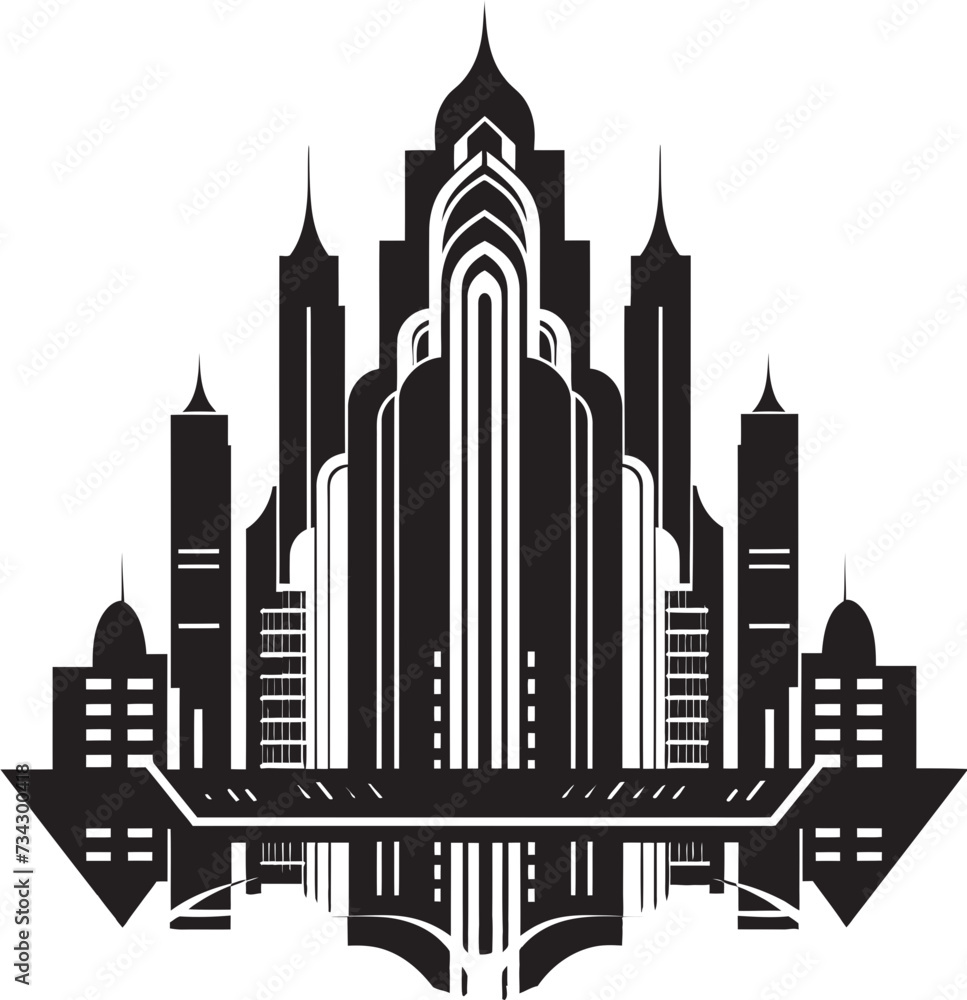 Ink Architectural Artistry Contemporary Vector Graphic Gothic Grace Sophisticated Black Vector Design