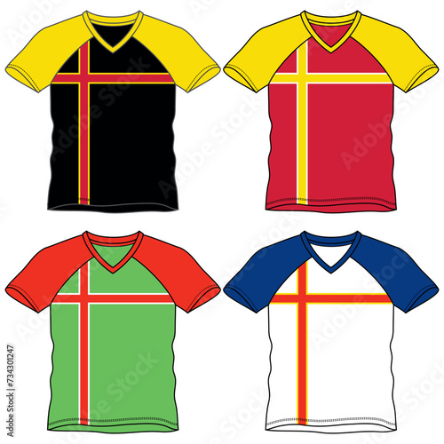 Sleeveless t-shirt set, with fashionable cuts, stripes, and block cuts with fashionable and attractive colors, in different variants making them more dynamic.