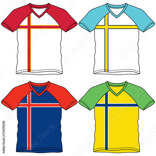 Sleeveless t-shirt set, with fashionable cuts, stripes, and block cuts with fashionable and attractive colors, in different variants making them more dynamic.