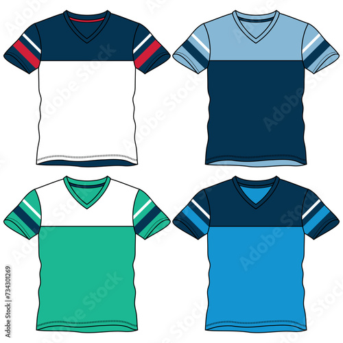 Sleeveless t-shirt set, with fashionable cuts, stripes, and block cuts with fashionable and attractive colors, in different variants making them more dynamic.