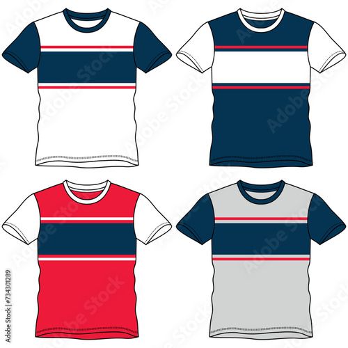 Sleeveless t-shirt set, with fashionable cuts, stripes, and block cuts with fashionable and attractive colors, in different variants making them more dynamic.