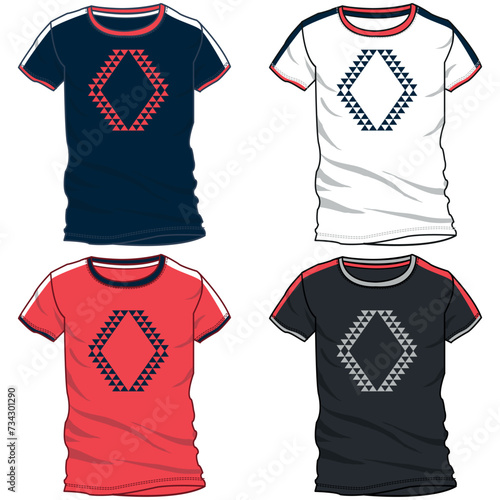 Sleeveless t-shirt set, with fashionable cuts, stripes, and block cuts with fashionable and attractive colors, in different variants making them more dynamic.