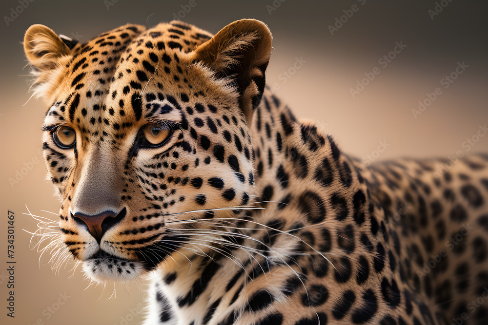Obraz premium portrait of a leopard, safari, wildlife, muzzle close, eyes, look, predator