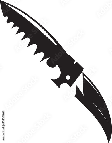 Gothic Gladiator Sophisticated Black Knife Graphic Silent Saboteur Minimalistic Combat Knife Design