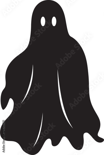 Petite Poltergeist Party Charming Ghost Graphics Diminutive Apparitions Tiny Black Ghost Symbols