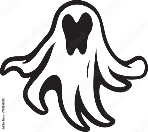 Diminutive Spectral Surprise Tiny Ghost Illustrations Digital Banditry Cyber Thief Vector Icon