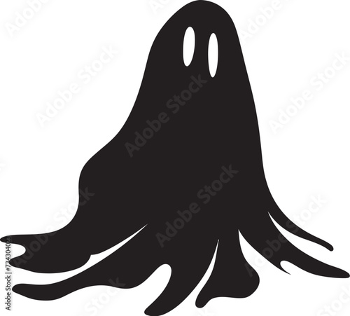 Teeny Tiny Ghostly Wishes Sweet Black Ghost Symbols Wee Wisp Whispers Tiny Vector Graphics