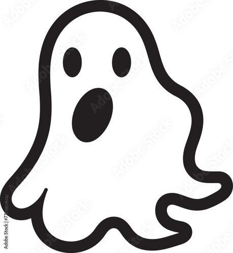 Itty Bitty Boo Brigade Cute Vector Graphics Wee Ghostly Whimsies Tiny Ghost Icons
