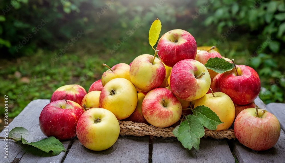 Fresh red apples with leaves. On a wooden background. Harvest agriculture concept. Fresh red apples with leaves. On a wooden background. Harvest agriculture concept.