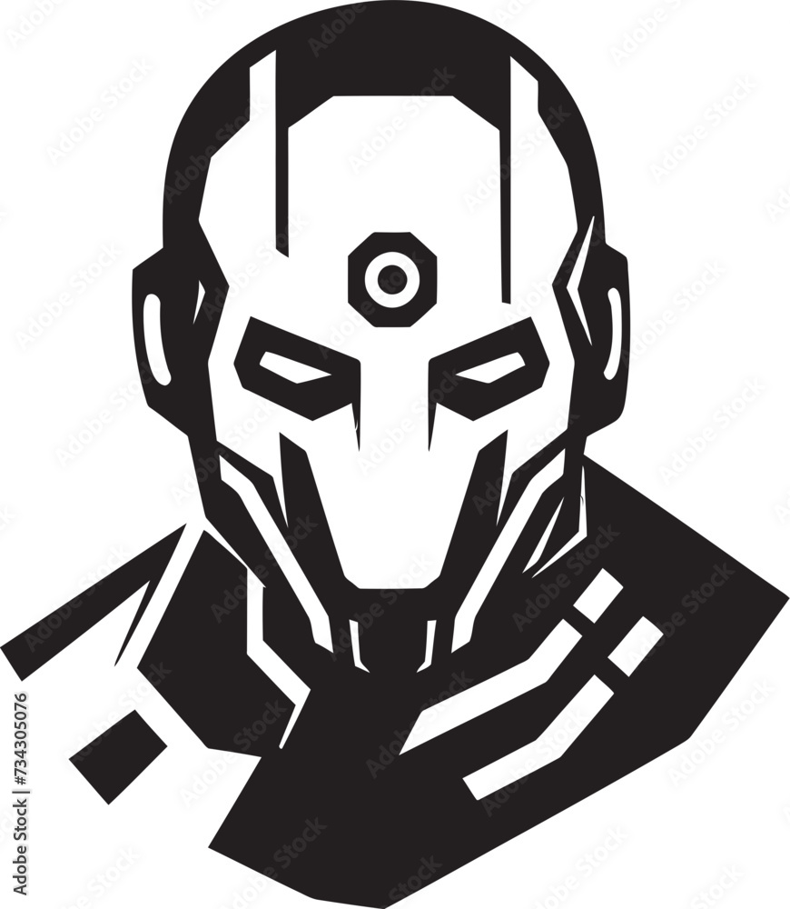 Digital Dynamo Cybernetic Vector Head Symbol Cybernetic Spectacle Black Cyberrobot Design Digital Dynamo Cybernetic Vector Head Symbol Cybernetic Spectacle Black Cyberrobot Design
